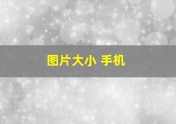 图片大小 手机